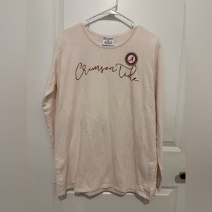 Alabama Crimson Tide | Cream Long Sleeve Shirt | Size Medium